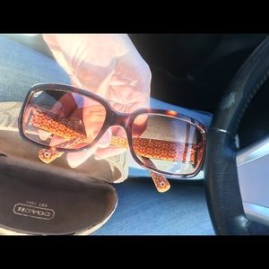 Coach brown tortoise sunglasses